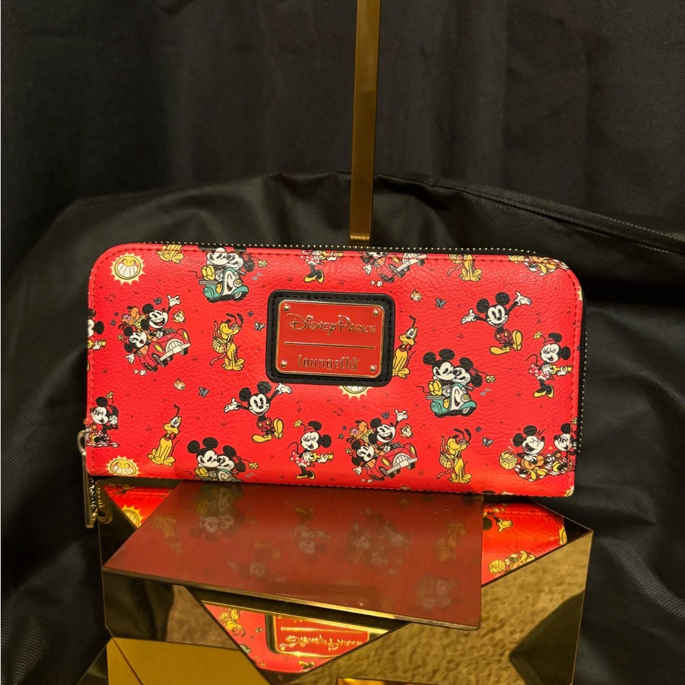 Loungefly Disney Parks Mickey and Minnie’s Runaway Railway Zip-Around Wallet